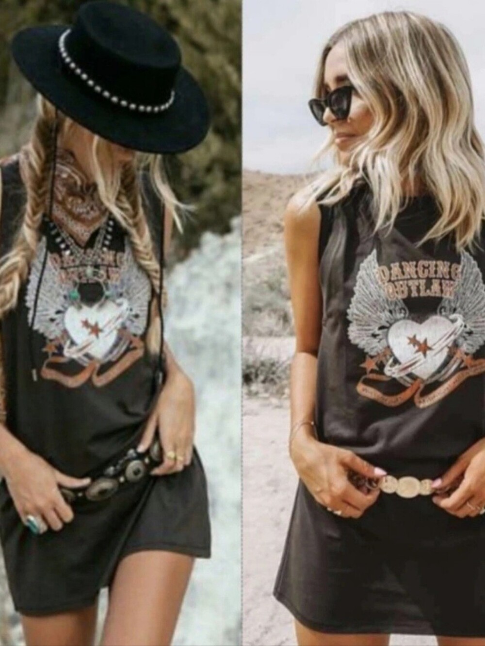 Spell & The Gypsy Collective Dancing Outlaw Organic Tee Dress RARE